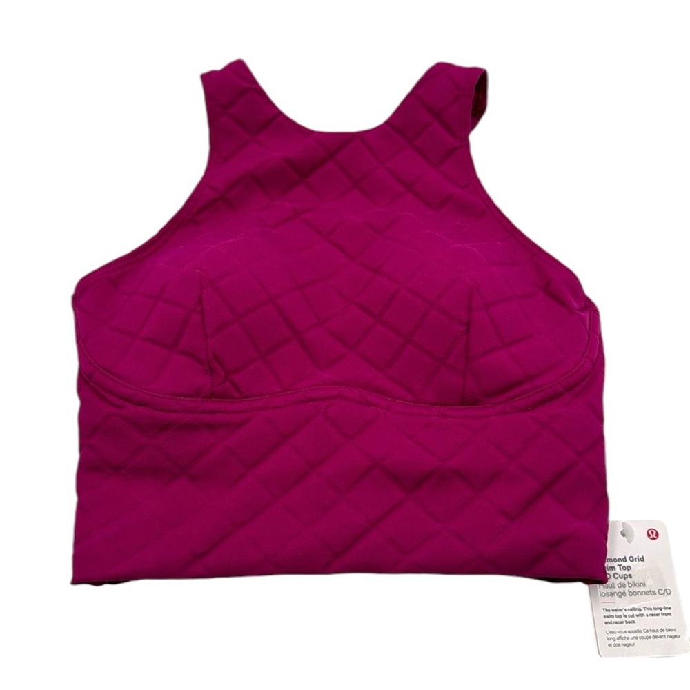 Lululemon Diamond Grid Swim Top C/D Cups Size 2